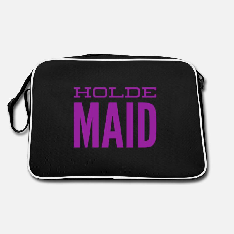 vor dir steht eine holde Maid Retro Tasche