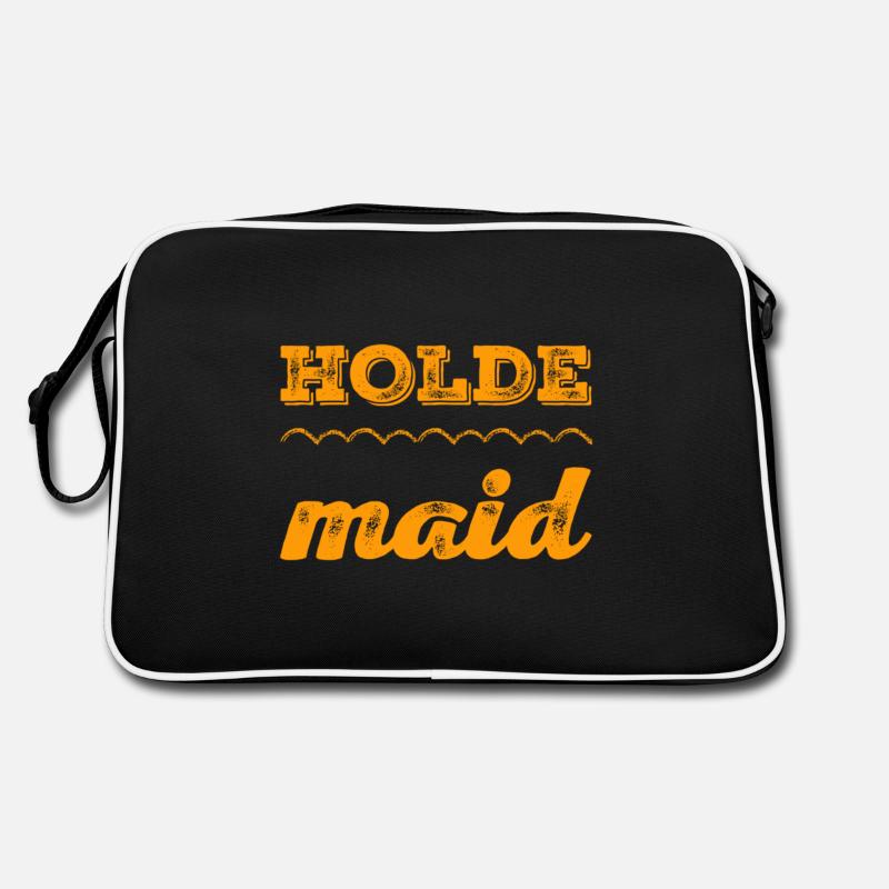vor dir steht eine holde Maid Retro Tasche