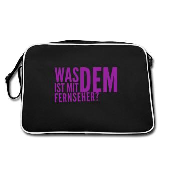 was ist mit dem Fernseher - Retro Tasche - Schwarz/Weiß - Hinten