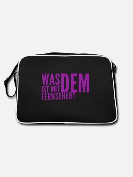 was ist mit dem Fernseher - Retro Tasche - Schwarz/Weiß - Hinten