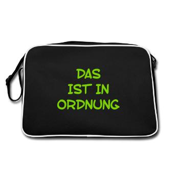 voll in Ordnung - Retro Tasche - Schwarz/Weiß - Hinten