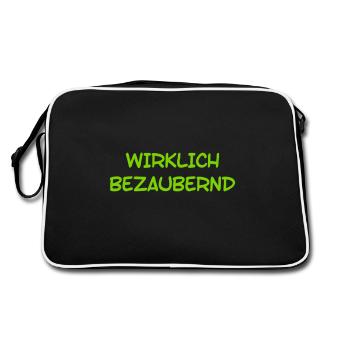 wirklich bezaubernd - Retro Tasche - Schwarz/Weiß - Hinten