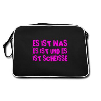 schlechte Laune - Retro Tasche - Schwarz/Weiß - Hinten