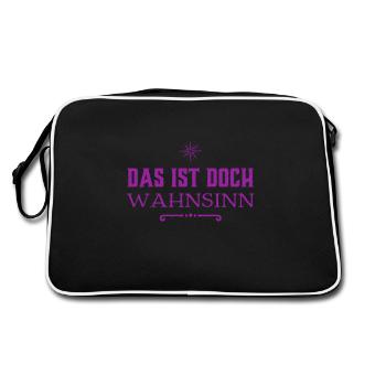 welch ein Wahnsinn - Retro Tasche - Schwarz/Weiß - Hinten