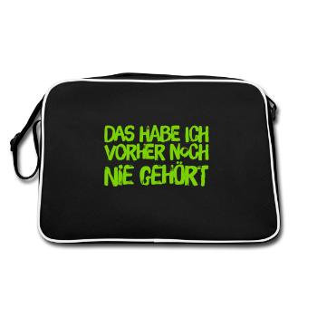 das ist mir neu - Retro Tasche - Schwarz/Weiß - Hinten