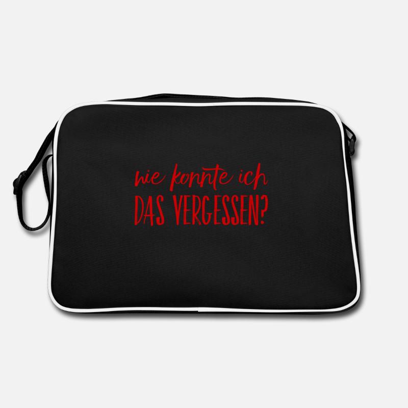 ich habe es vergessen - Retro Tasche - Schwarz/Weiß