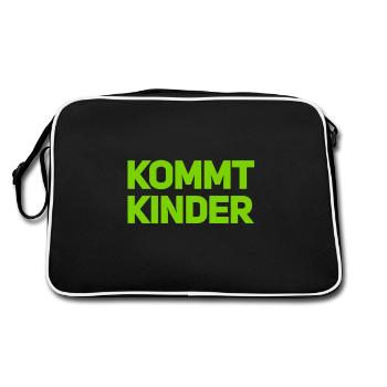 seid ihr bereit - Retro Tasche - Schwarz/Weiß - Hinten