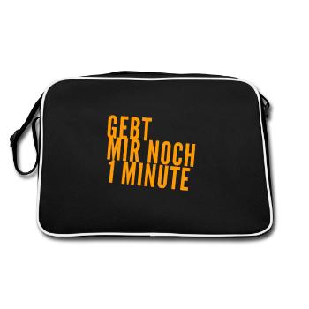 es wird ein wenig später - Retro Tasche - Schwarz/Weiß - Hinten