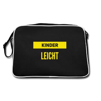 wie einfach - Retro Tasche - Schwarz/Weiß - Hinten