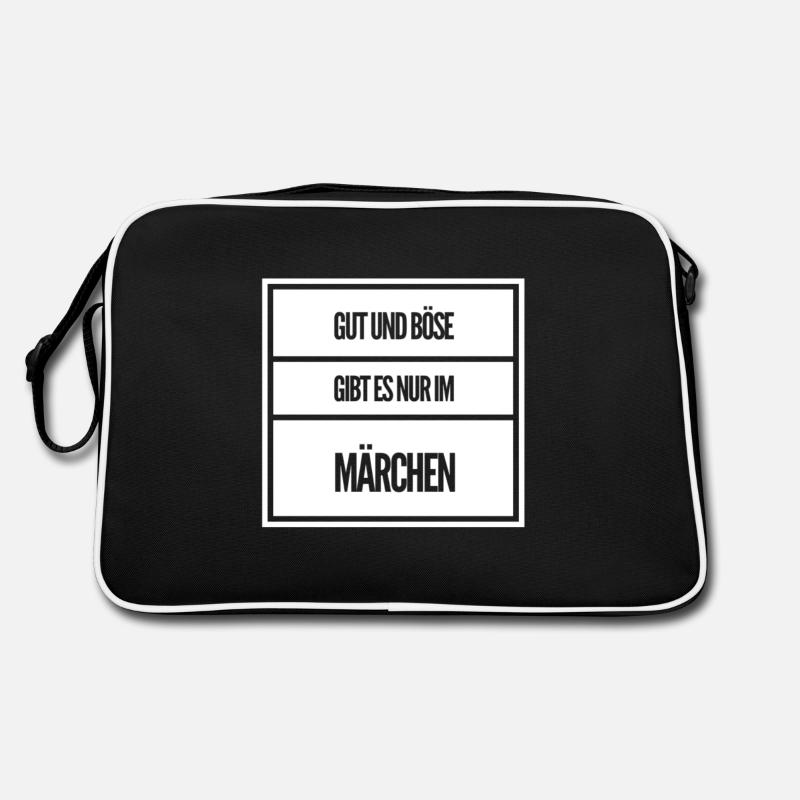 Märchen sind nicht mein Ding - Retro Tasche - Schwarz/Weiß