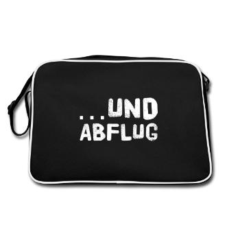 ab geht`s - Retro Tasche - Schwarz/Weiß - Hinten