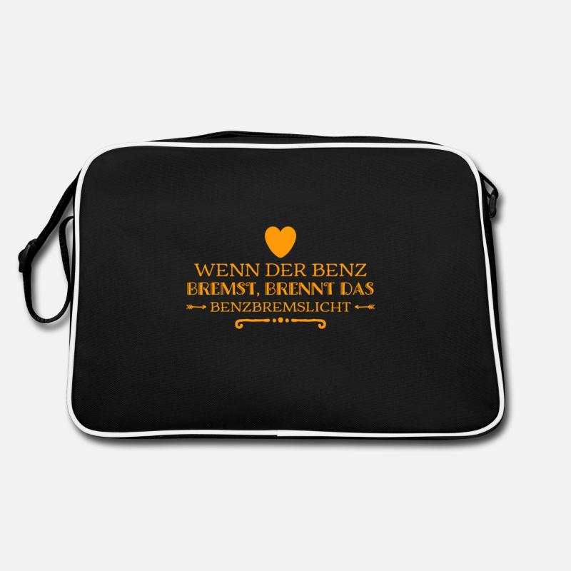 wenn der Benz bremst Retro Tasche