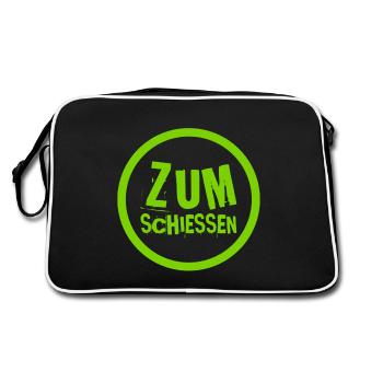 das ist komisch - Retro Tasche - Schwarz/Weiß - Hinten