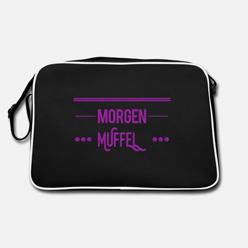 so sieht ein Morgenmuffel aus Retro Tasche