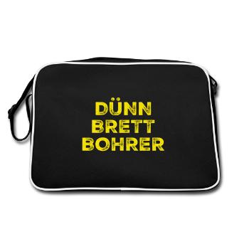 die pure Faulheit - Retro Tasche - Schwarz/Weiß - Hinten