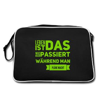 Making plans - Retro Bag - black/white - Back
