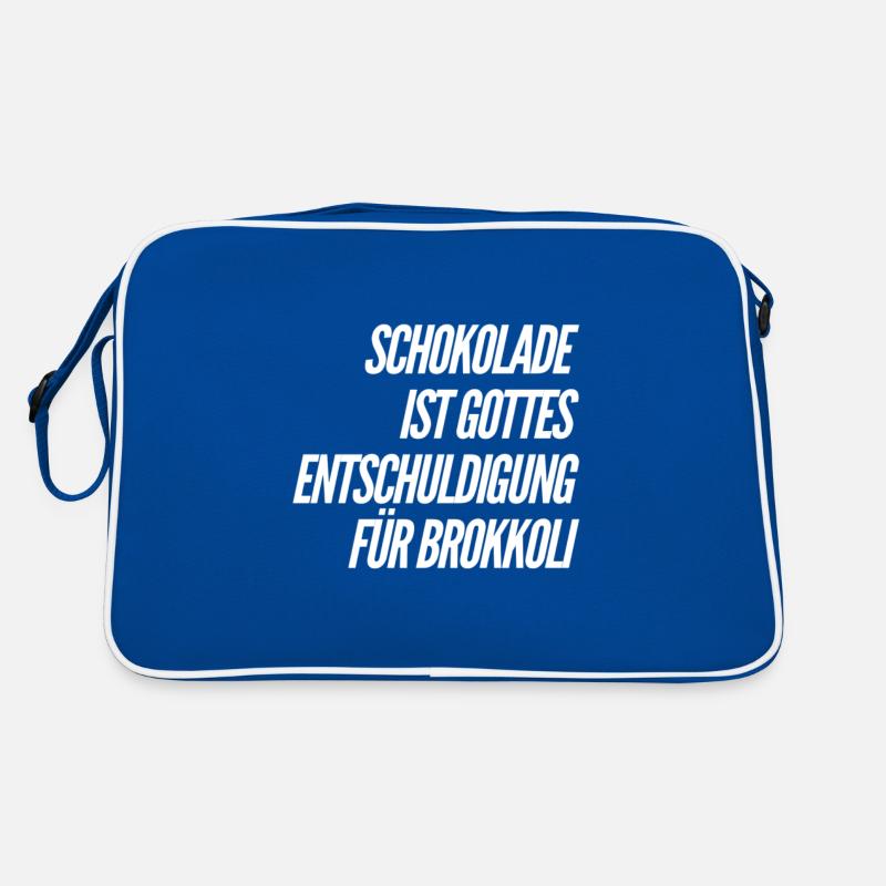 Brokkoli oder Schokolade? Retro Tasche
