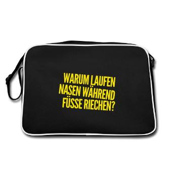 ich verstehe es nicht - Retro Tasche - Schwarz/Weiß - Hinten