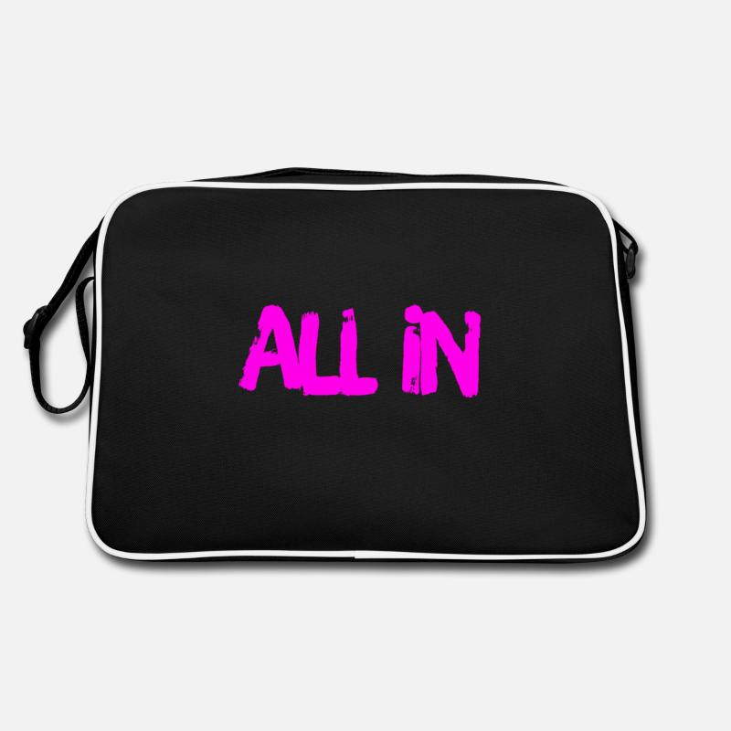 all in - Retro Tasche - Schwarz/Weiß