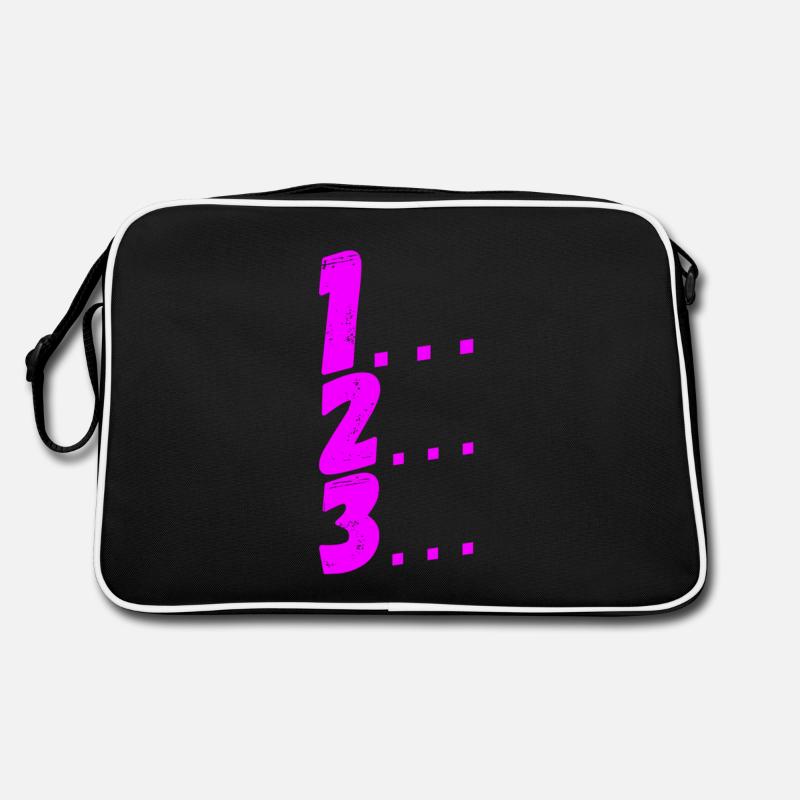 die Uhr läuft Retro Tasche