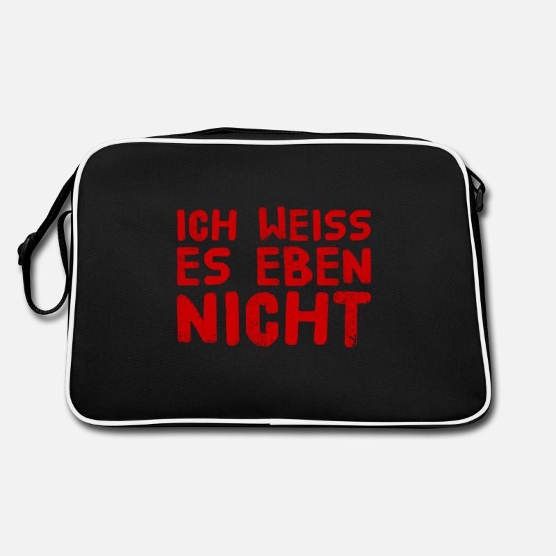 ich bin unwissend Retro Tasche