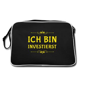 J’investis mon argent - Sac Retro - noir/blanc - Dos