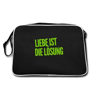 Love is wonderful - Retro Bag - black/white - Back