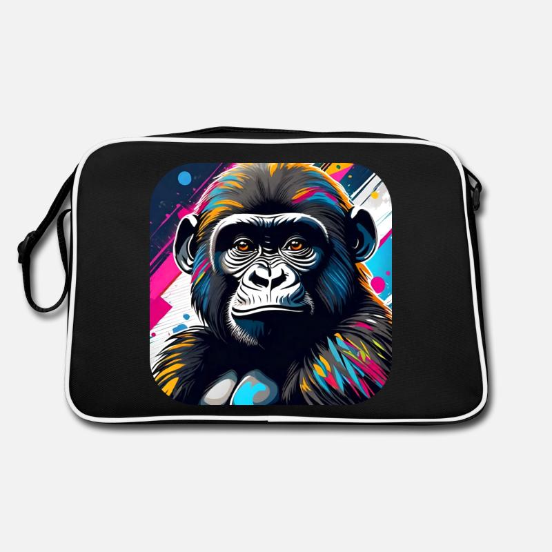 Cool gorilla in graffiti style Retro Bag
