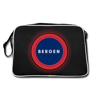Bergen Norvège - Sac Retro - noir/blanc - Dos