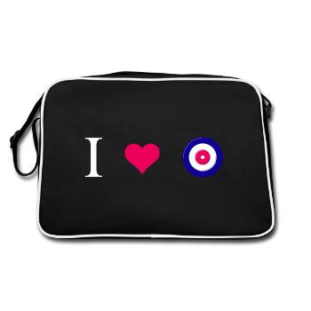 Curling, Curling, Curler, Curling-Love - Retro Bag - black/white - Back