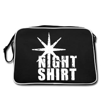 NIGHTSHIRT good night ! cool nightgown used look - Retro Bag - black/white - Back