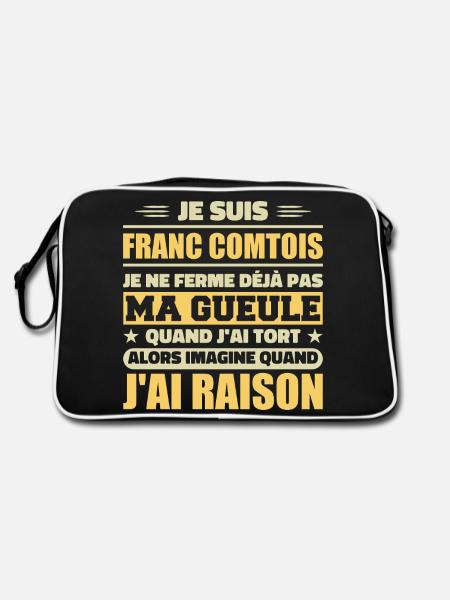 Franc comtois I don't shut my mouth frank comté - Retro Bag - black/white - Back