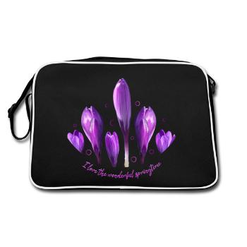 Crocuses Crocus - Retro Bag - black/white - Back