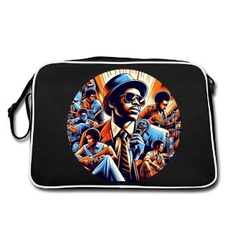 Afro Style, Jazz in Fusion - Retro Bag - black/white - Back
