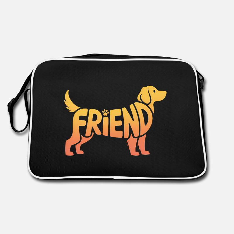 Friend Dog - Logo d’animal de compagnie cool Sac Retro