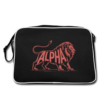 Alpha - Cool Lion Logo - Sac Retro - noir/blanc - Dos