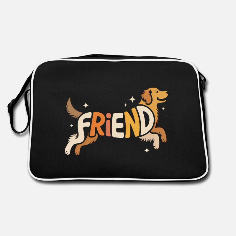 Friend Dog - Logo d’animal de compagnie cool Sac Retro