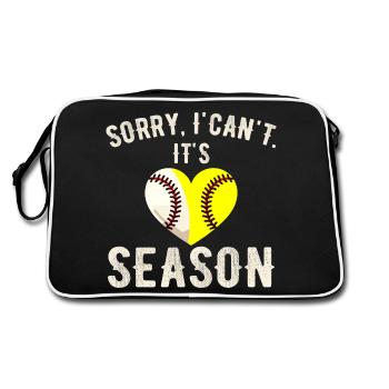 Tut mir leid, dass ich nicht kann, dass es Baseball-Saison ist - Retro Tasche - Schwarz/Weiß - Hinten