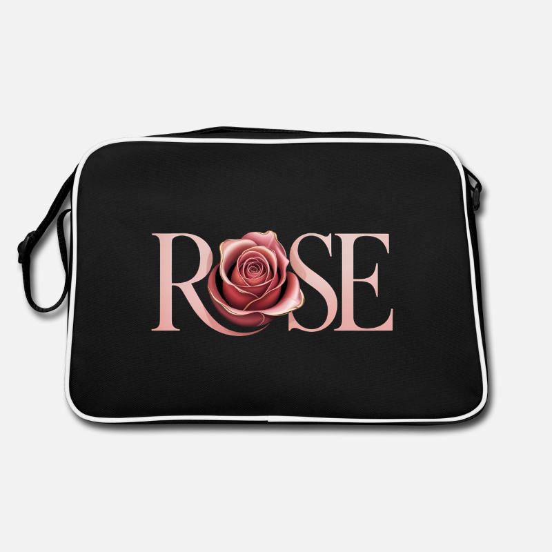 Rose - Cool Botanical Logo Retro Bag