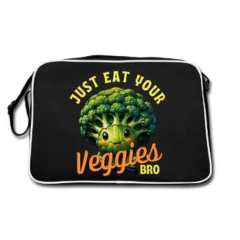 Mangez des légumes mon pote ! - Sac Retro - noir/blanc - Dos