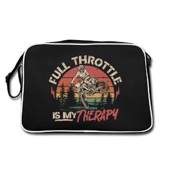 Full Throttle est ma thérapie - Motocross Saying - Sac Retro - noir/blanc - Dos