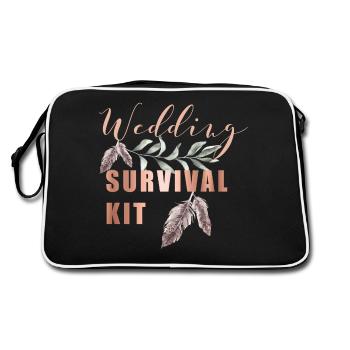 Wedding Survival Kit Emergency Bag Bride JGA - Retro Bag - black/white - Back