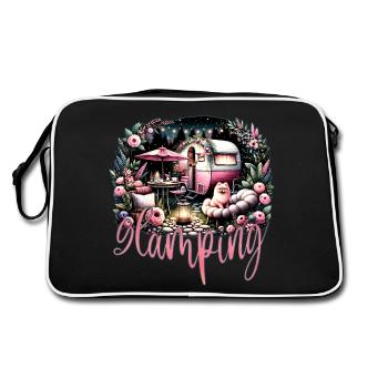 Glamping - un mot inventé - Sac Retro - noir/blanc - Dos
