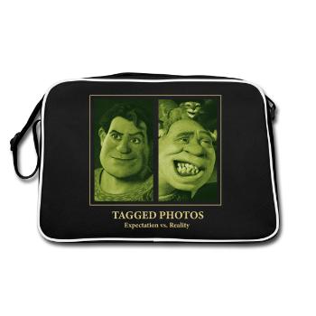 Shrek Design Attentes Vs. Réalité Photos - Sac Retro - noir/blanc - Dos