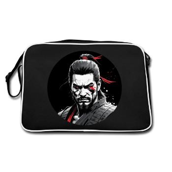 Fierce Samurai - Retro Bag - black/white - Back