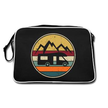 Motorhome RV Campervan Retro Camping Camper - Retro Bag - black/white - Back