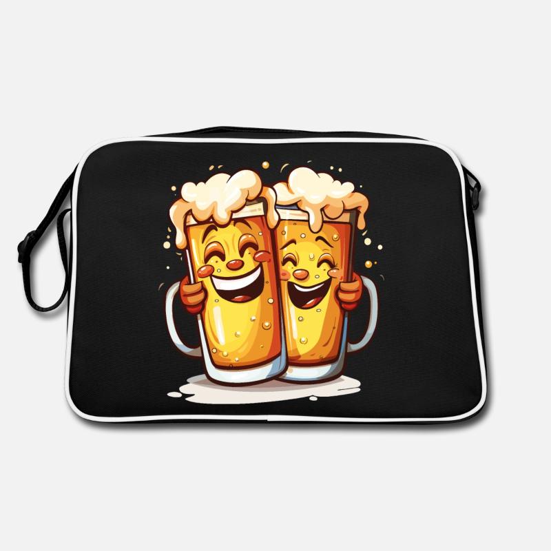 Beer Funny Beer Mugs Laughing Drinking Alcohol Humor Retro Bag