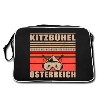 Kitzbühel Autriche Rétro Coucher De Soleil Ski 80s - Sac Retro - noir/blanc - Dos