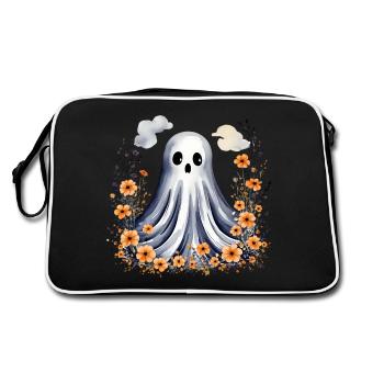 Petit fantôme mignon - Sac Retro - noir/blanc - Dos