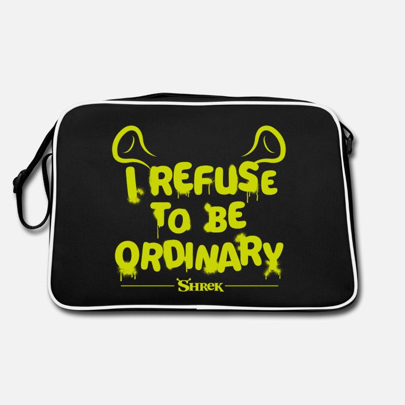 Shrek Design Spruch I Refuse To Be Ordinary Retro Tasche